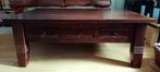 Robuuste Houten Salontafel met 3 lades., Ophalen, Gebruikt, 100 tot 150 cm, 50 tot 100 cm