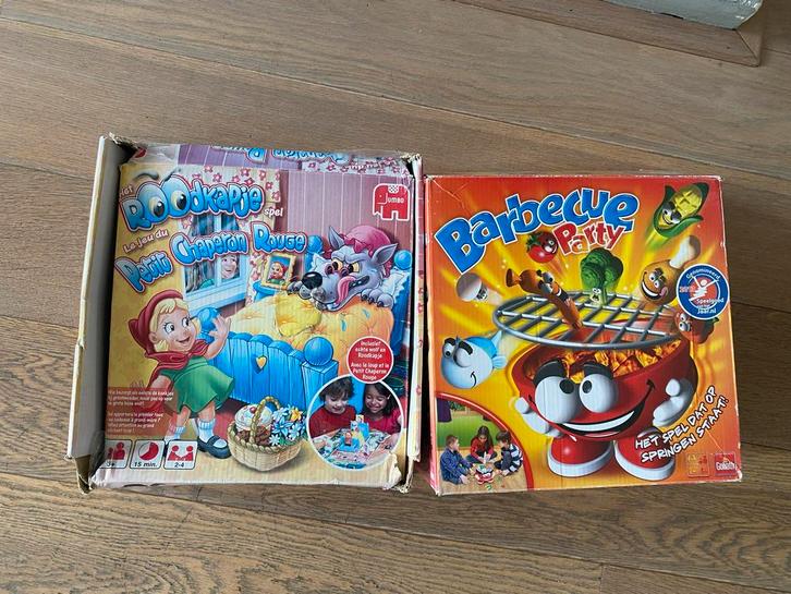 Roodkapje spel en Barbecue Party spel., Hobby en Vrije tijd, Gezelschapsspellen | Bordspellen, Gebruikt, Drie of vier spelers