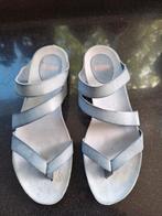Mooie leren slippers Fred de la Bretoniere, Slippers, Blauw, Ophalen of Verzenden, Zo goed als nieuw