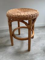 Vintage rotan krukje plantentafel bijzettafel, Ophalen of Verzenden, Zo goed als nieuw, Hout