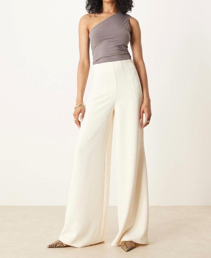 ASOS DESIGN tall pantalon, Kleding | Dames, Broeken en Pantalons, Nieuw, Maat 36 (S), Beige, Lang, Ophalen of Verzenden