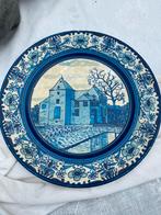 Mooi oud antiek handgeschilderd bord kasteel d”erp Baarlo, Antiek en Kunst, Antiek | Wandborden en Tegels, Ophalen