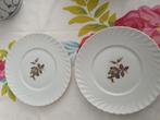 2 Tettau bordjes met rozenprint Vintage!, Antiek en Kunst, Antiek | Servies los, Ophalen