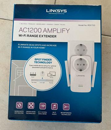 Linksys wi-fi versterker range extender AC1200 Amplify beschikbaar voor biedingen