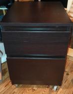 Donkerbruin Ikea nachtkastje., Ophalen, Gebruikt, Minder dan 45 cm