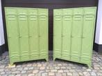 2 authentieke Franse vintage Lockerkasten, Ophalen, Gebruikt