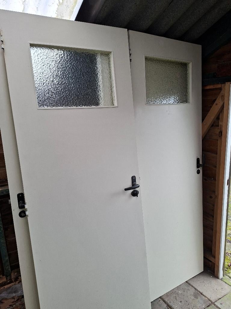 Jaren 50 binnendeuren – 12st – glas & dicht – 2.01m hoog, Doe-het-zelf en Verbouw, Deuren en Horren, Ophalen, Gebruikt, Minder dan 80 cm
