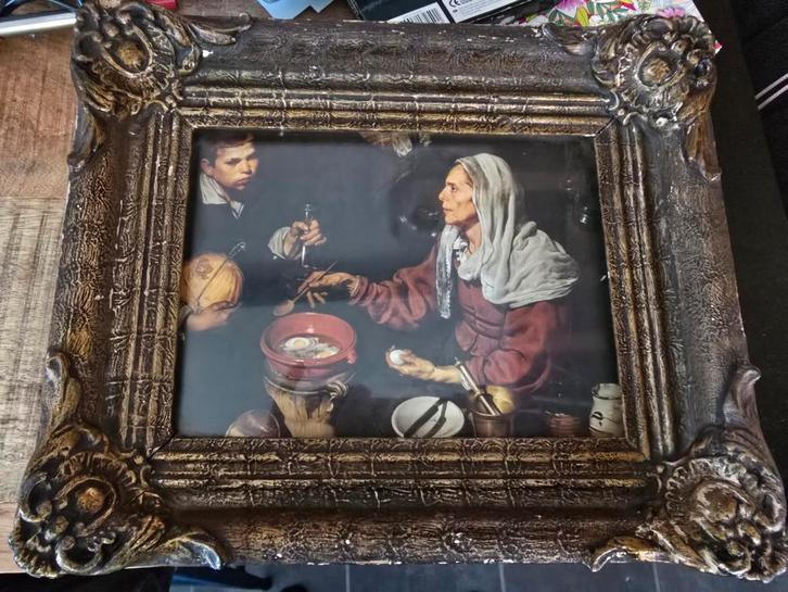 Vintage reproductie jaren '70, Antiek en Kunst, Kunst | Schilderijen | Klassiek, Ophalen of Verzenden