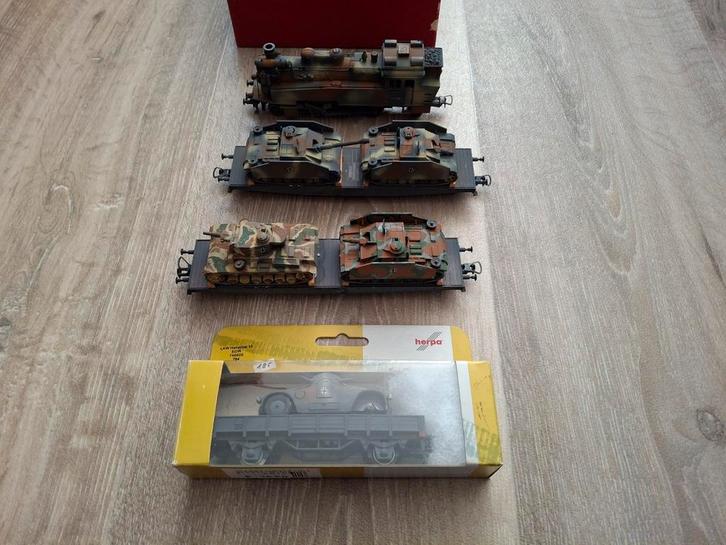 Bramos/Marklïn/Gutzold HO militaire trein DB DC, Hobby en Vrije tijd, Modeltreinen | H0, Gebruikt, Treinset, Gelijkstroom, Märklin