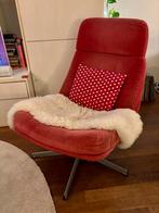 Vintage IKEA Lunna fauteuil - Rode ribstof, Ophalen, Gebruikt, Stof, 75 tot 100 cm