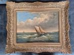 Olieverf Schilderij Thomas F. Heesakkers - Zeegezicht, Antiek en Kunst, Kunst | Schilderijen | Klassiek, Ophalen of Verzenden