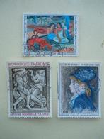 Frankrijk 1968 Oeuvres d'art serie Yv.1568-1570 gestempeld, Ophalen of Verzenden, Gestempeld