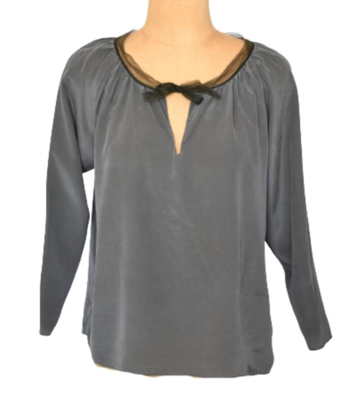 Cynthia Rowley blouse top, 100% zijde, Mt. S, Kleding | Dames, Tops, Zo goed als nieuw, Maat 36 (S), Lange mouw, Ophalen of Verzenden