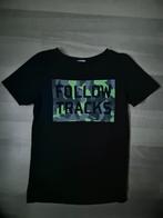 Zwart shirt maat 134, Ophalen of Verzenden, Zo goed als nieuw, Jongen, Shirt of Longsleeve
