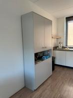 Boekenkast / kast Taupe Hout, Ophalen, 200 cm of meer, 150 tot 200 cm, 25 tot 50 cm