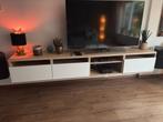 Ikea besta wit eiken tv meubel, Ophalen, Eikenhout, Zo goed als nieuw, 200 cm of meer