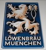 Löwenbräu : Metalen Bord Löwenbräu Bier - Muenchen, Verzenden, Nieuw, Reclamebord, Plaat of Schild, Overige merken
