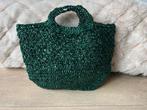 Tas/ damestas metallic raffia nieuw, Sieraden, Tassen en Uiterlijk, Tassen | Damestassen, Ophalen of Verzenden, Nieuw, Groen