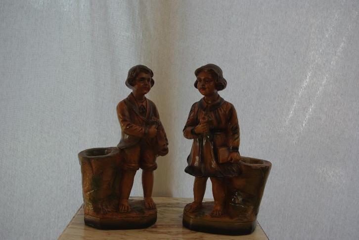 Meisje / Jongetje, Verzamelen, Beelden en Beeldjes, Gebruikt, Mens, Ophalen of Verzenden