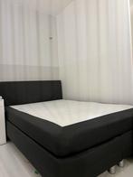 Tweepersoonsbed met matras, Zwart, Tweepersoons, Zo goed als nieuw, 200 cm