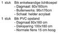 Dakkoepel 80x160cm, Doe-het-zelf en Verbouw, Ophalen, Gebruikt, 160 cm of meer, 80 tot 120 cm