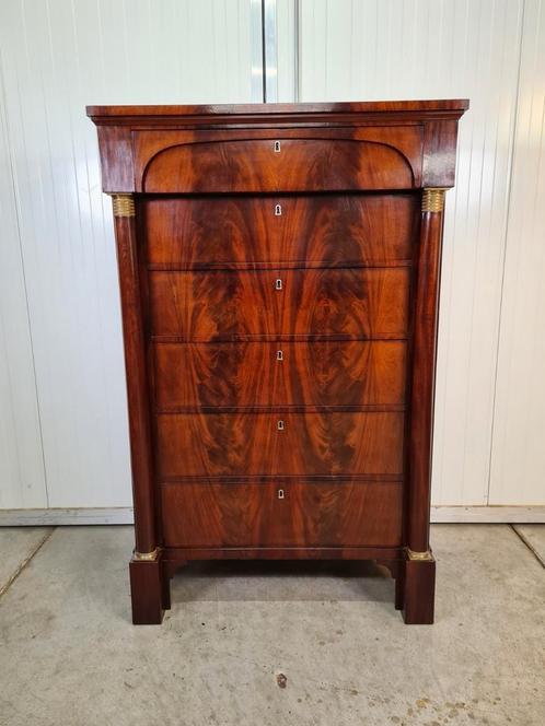 Ladenkast, Chiffonniere, Kast, Mahonie, Empire, 1810-1820, Antiek en Kunst, Antiek | Meubels | Kasten, Ophalen