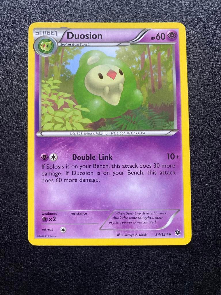 Duosion 34/124 Pokémon XY Fates Collide Packfresh Mint, Ophalen of Verzenden, Zo goed als nieuw, Losse kaart