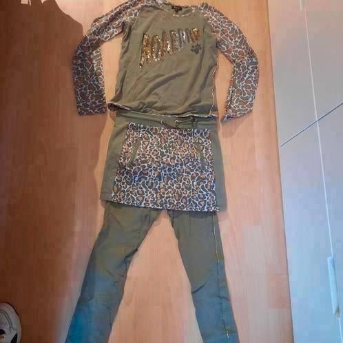 Set 152 rok, shirt legging persival groen, Verzenden, Gebruikt, Meisje