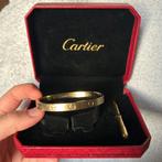 Cartier love armband goudkleurig 17cm, Ophalen of Verzenden, Nieuw, Goud, Staal