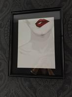 Moderne Lijst met Lippen, Ophalen, Zo goed als nieuw, Print, Minder dan 50 cm