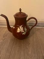 Vintage Emaille Kan met Bloemmotief, Antiek en Kunst, Antiek | Emaille, Ophalen of Verzenden