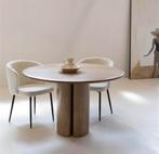 Mooie ronde eettafel 100% acaciahout – zo goed als nieuw!, Ophalen, Rond, Zo goed als nieuw, Vier personen