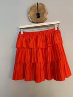 Oranje Zara rok met ruches - Maat M, Maat 38/40 (M), Zara, Oranje, Ophalen of Verzenden