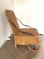 Vintage Rotan Kanostoel/Vissersstoel ca. 1930, Antiek en Kunst, Ophalen of Verzenden