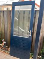 Hardhouten achterdeur met driepuntsluiting, Doe-het-zelf en Verbouw, Deuren en Horren, Ophalen, Gebruikt, 80 tot 100 cm, 200 tot 215 cm