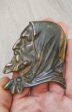 vintage messing relief hoofd muur decor/muur plaque, Ophalen of Verzenden