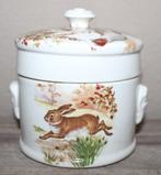 Antieke Franse patépot met prachtige dieren decors, Antiek en Kunst, Antiek | Keramiek en Aardewerk, Ophalen of Verzenden