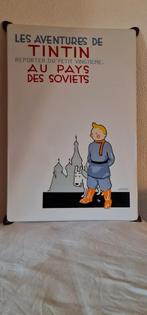 Emaillebord van Kuifje en Bobbie in het land van de Sovjets, Ophalen of Verzenden, Zo goed als nieuw, Reclamebord