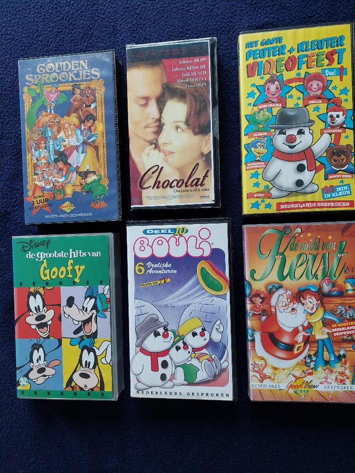 videobanden 6 stuks gratis, Cd's en Dvd's, VHS | Film, Gebruikt, Overige genres, Alle leeftijden, Ophalen of Verzenden