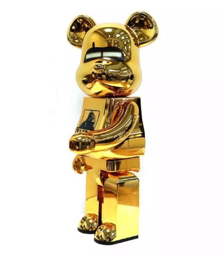 Bearbrick Xlarge Hajime Sorayama gold 1000%, Verzamelen, Poppetjes en Figuurtjes, Zo goed als nieuw, Ophalen of Verzenden