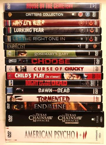 LOT 22 Dvd's Horror + Evil Dead '81(23 Dvd's)