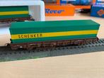 Roco Containerdraagwagen  met container  van SCHENKER, Hobby en Vrije tijd, Modeltreinen | H0, Gebruikt, Gelijkstroom, Wagon, Ophalen of Verzenden