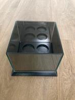 Windlicht voor 4 kaarsjes  met spiegel wanden, Ophalen of Verzenden, Zo goed als nieuw, Zwart, Minder dan 25 cm