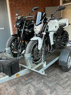 ✅ Te huur - geremde Motor aanhanger met inrijklem 2 motoren, Diensten en Vakmensen, Verhuur | Auto en Motor, Aanhangwagen