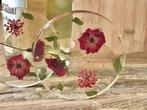 Wijnbutler + onderzetters Cadeau set Wijn bloemen Epoxy Art, Ophalen, Nieuw, Glas of Kopje