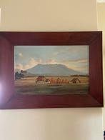 Olieverfschilderij Soewardja Landschap Ingelijst Indonesisch, Ophalen of Verzenden
