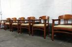 6 Jugendstil Schuitema Eetkamerstoelen, Ophalen, Gebruikt, Bruin, Vijf, Zes of meer stoelen