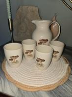 Vintage Kan en Bekers Set met Paddenstoelen Design Jet, Huis en Inrichting, Keuken | Servies, Ophalen of Verzenden, Zo goed als nieuw