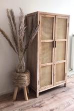 Webbing kast Bandung hoog - naturel - 140x70x40 cm, Huis en Inrichting, Ophalen, Zo goed als nieuw