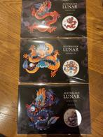 Australian Lunar 3 Red, Purple color Dragon, Postzegels en Munten, Edelmetalen en Baren, Ophalen of Verzenden